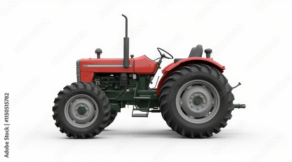 Obraz premium Tractor on White Background