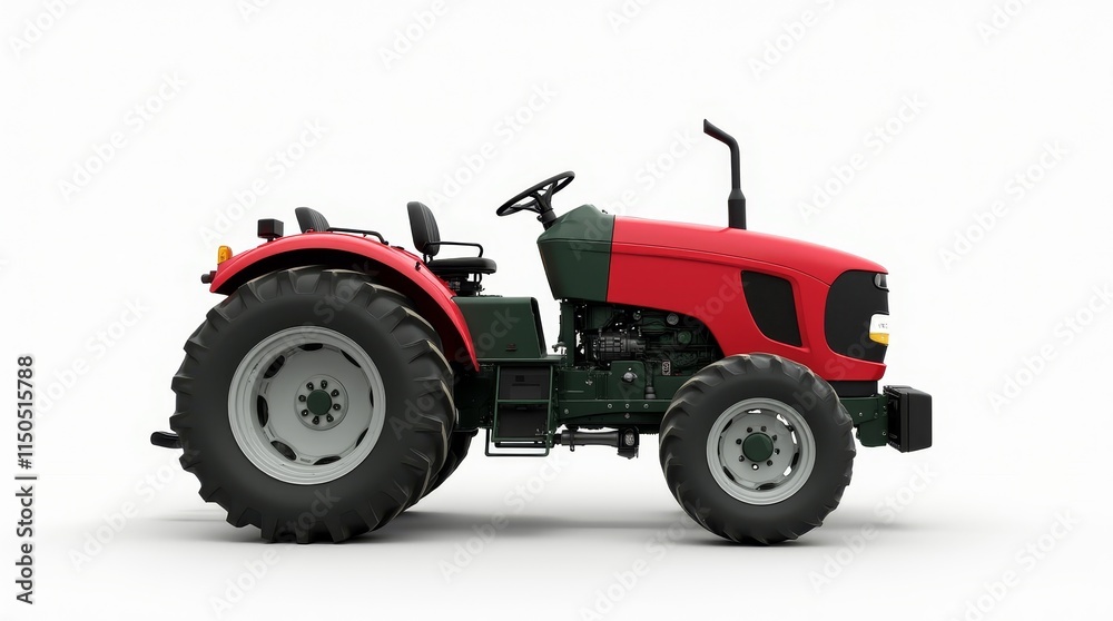 Obraz premium Tractor on White Background