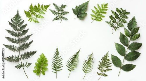 fern leaf isolated on white background