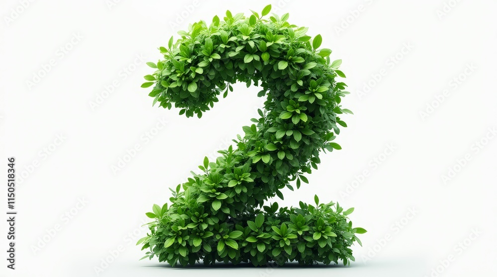 Photorealistic Lush Green Topiary Element on White Background Photorealistic Lush Green Topiary Element on White Background