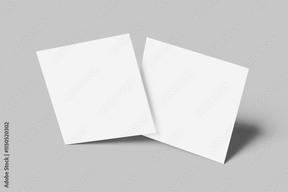 Fototapeta premium Blank square business card white