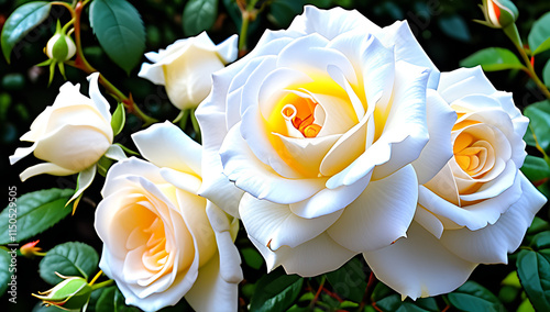 Iseberg White Rose Is A Modern Korbin Floribunda Rose Cultivar In My Garden