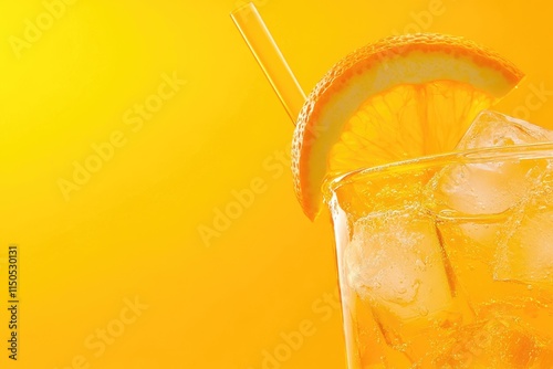 Refreshing Screwdriver Delight: Zesty Cocktail with Orange Twist and Ice