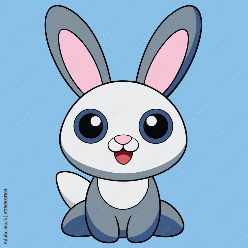 Rabbit Cartoon Character Illustration for Kids Rabbit Cartoon Character Illustration for Kids