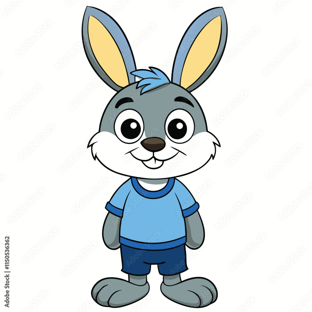 Rabbit Cartoon Character Illustration for Kids Rabbit Cartoon Character Illustration for Kids