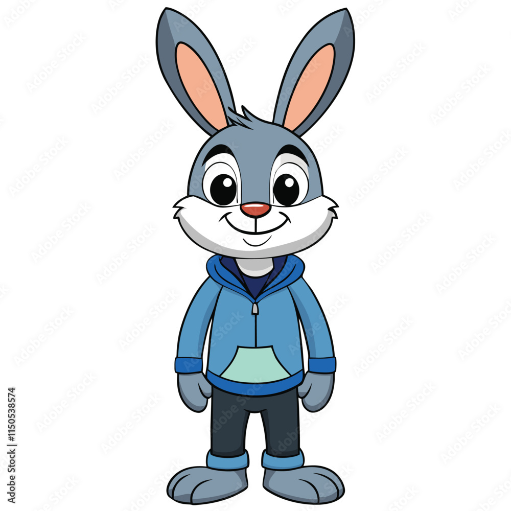 Rabbit Cartoon Character Illustration for Kids Rabbit Cartoon Character Illustration for Kids