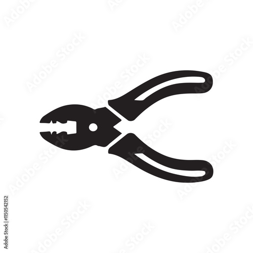 Vector Illustration of a Pair of Diagonal Cutting Pliers