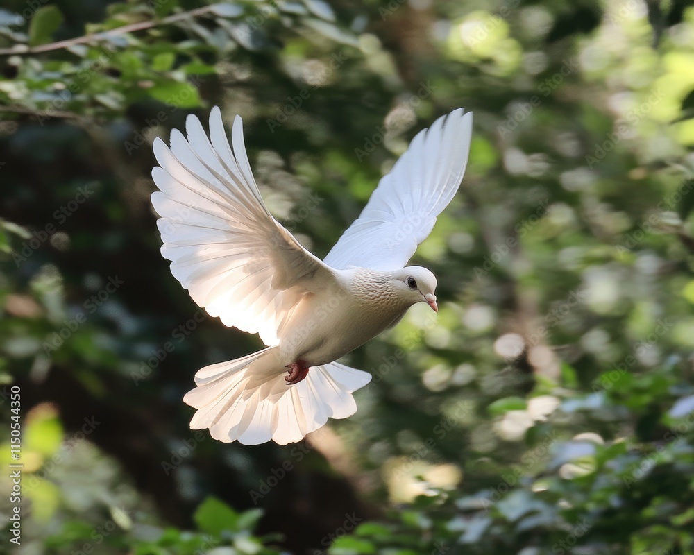 Graceful White Dove Gliding Through the Sky: A Symbol of Peace and Spiritual Serenity Graceful White Dove Gliding Through the Sky: A Symbol of Peace and Spiritual Serenity