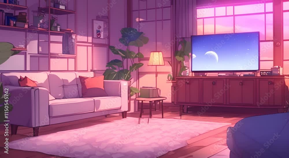 Starting Soon screen overlay loop animated virtual backgrounds cozy lo fi living room at rainstorm obs asset anime manga style Dynamic Camera Movement v3 animation 4K Starting Soon screen overlay loop animated virtual backgrounds cozy lo fi living room at rainstorm obs asset anime manga style Dynamic Camera Movement v3 animation 4K