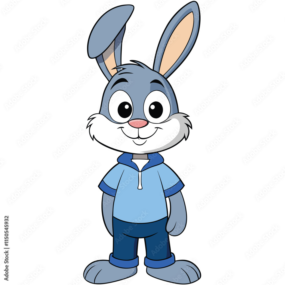 Rabbit Cartoon Character Illustration for Kids Rabbit Cartoon Character Illustration for Kids