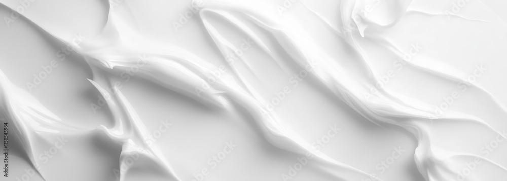 Obraz premium White skincare cream texture composition background 