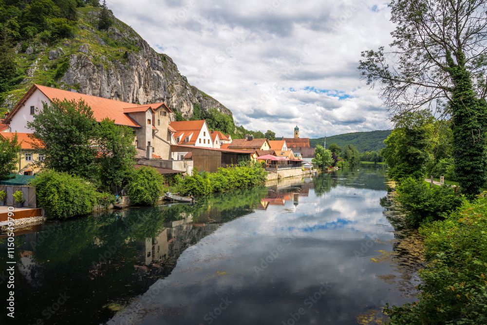 The idillic village Essing in the Altmühltal valley The idillic village Essing in the Altmühltal valley