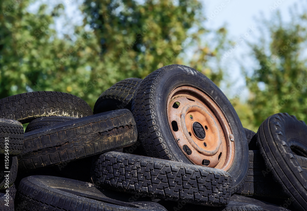 Heap of old tyres