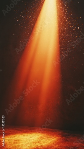Orange grainy gradient vertical background white spotlight smooth noise texture, copy space, Generative AI