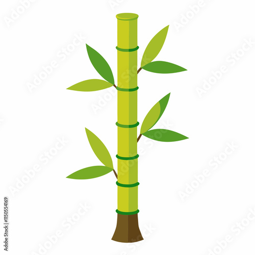 Bamboo Stalk 2D Vector Design