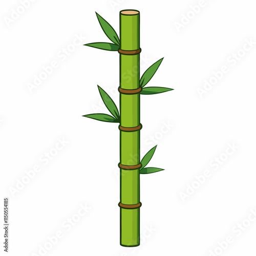 Bamboo Stalk 2D Vector Design