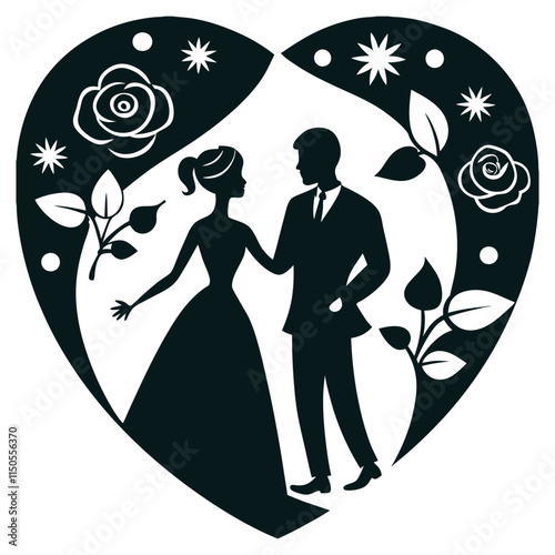 silhouette of a couple