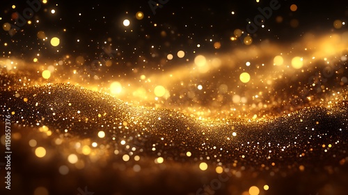 Wallpaper Mural Golden Glitter Waves Sparkle and Shine Torontodigital.ca