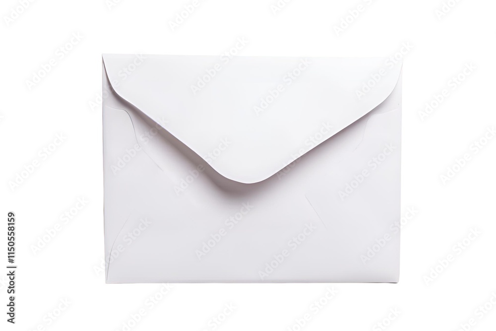 Blank white paper in envelope isolated on white backgroun Blank white paper in envelope isolated on white backgroun