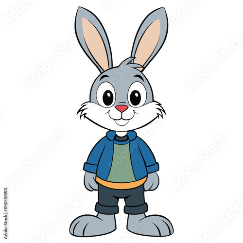 Cute rabbit animal isolated cartoon design vector illustration