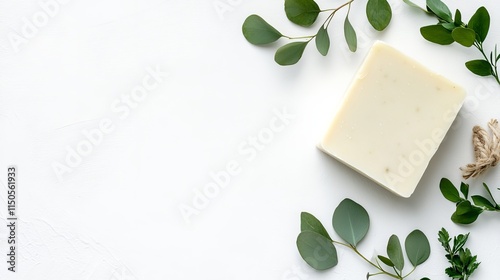 Wallpaper Mural Soap on a texture background featuring eucalyptus extract and natural herbs Handmade organic soap concept with beautiful natural soap bars for skincare Bannerready design Torontodigital.ca