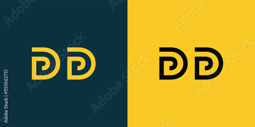 DD abstract  minimalist letters Logo Monogram. It is a minimalist logo, this logo is made by combining two letters photo