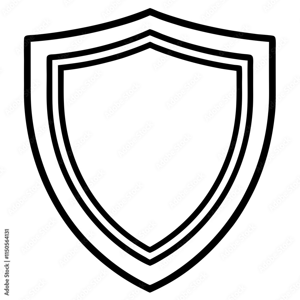 Shield Security Line Art Vector Design Shield Security Line Art Vector Design