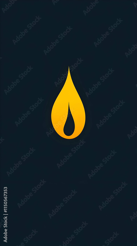 A simple yellow flame icon on a dark background, symbolizing warmth or energy. A simple yellow flame icon on a dark background, symbolizing warmth or energy.