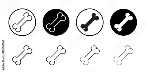 Bone icon Vector set outline