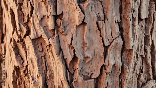 Detailed texture of aged tree bark showing deep cracks and fissures