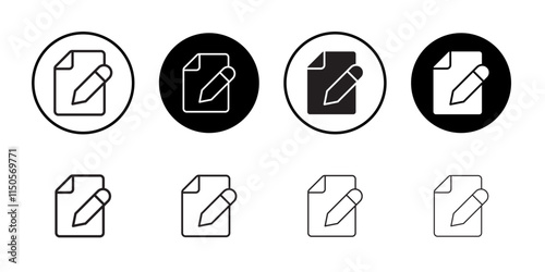 Edit icon Vector set outline