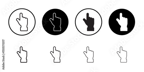 Hand icon Vector set outline