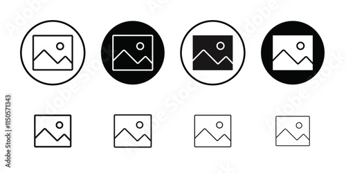 Picture icon Vector set outline