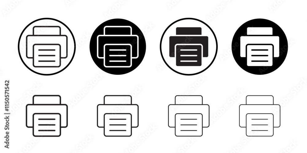 Printer icon Vector set outline Printer icon Vector set outline