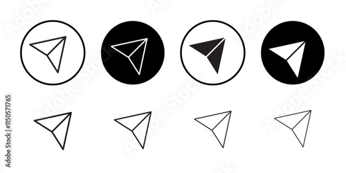 Sent icon Vector set outline
