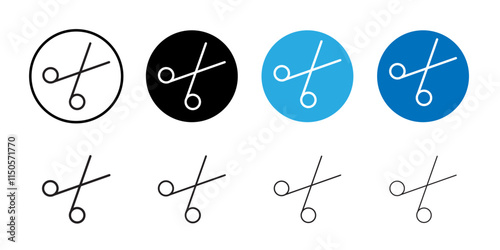 Scissors icon Vector set outline