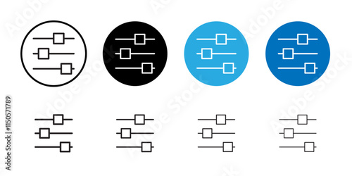 Settings icon Vector set outline