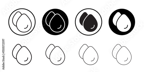 Water drops icon Vector set outline