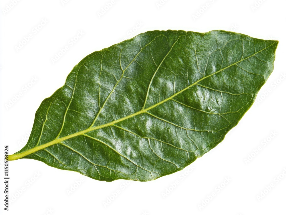 Obraz premium Isolated Fresh Olive Leaves in Vibrant Green on Clean White Background - A Closeup of Healthy Ingredients
