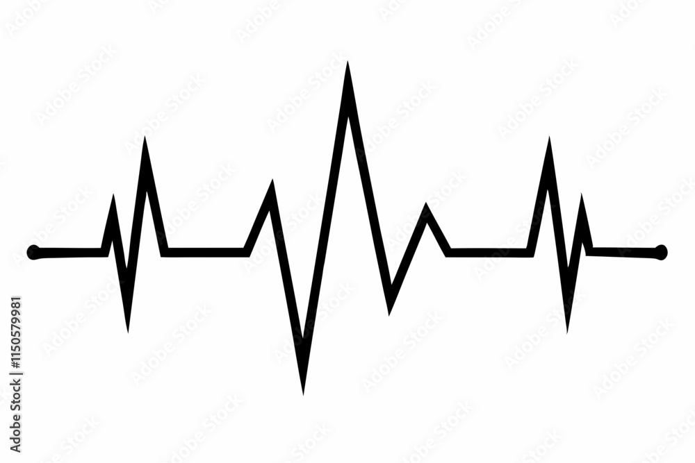 heartbeat silhouette, Heart beat one line, Continuous lines heart beats drawing, Wave pulse.
