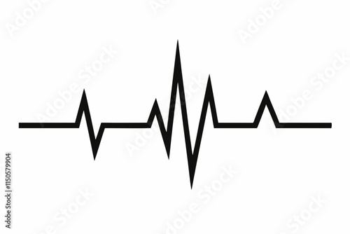heartbeat silhouette, Heart beat one line, Continuous lines heart beats drawing, Wave pulse.
