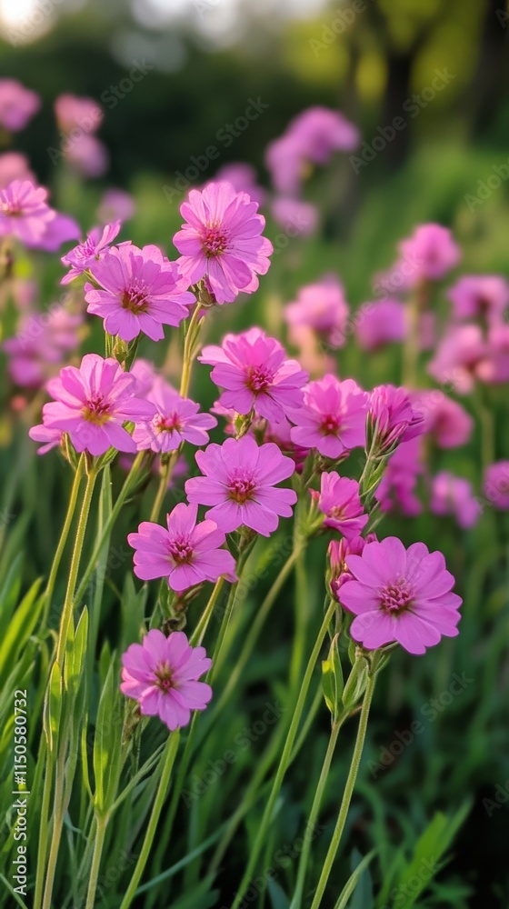 Beautiful pink flowers blooming in a lush green garden during daytime Beautiful pink flowers blooming in a lush green garden during daytime