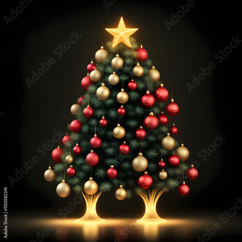abstract christmas tree