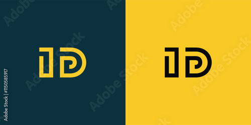 ID abstract  minimalist letters Logo Monogram. It is a minimalist logo, this logo is made by combining two letters