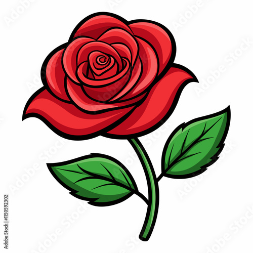 Rose 2D Vector Illustration Design