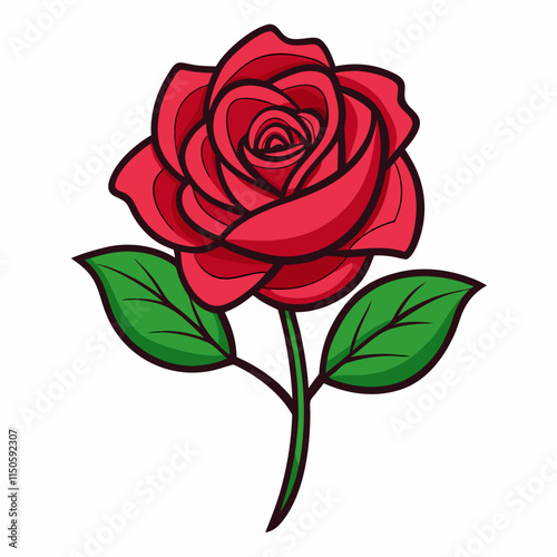 Rose 2D Vector Illustration Design