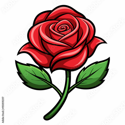 Rose 2D Vector Illustration Design