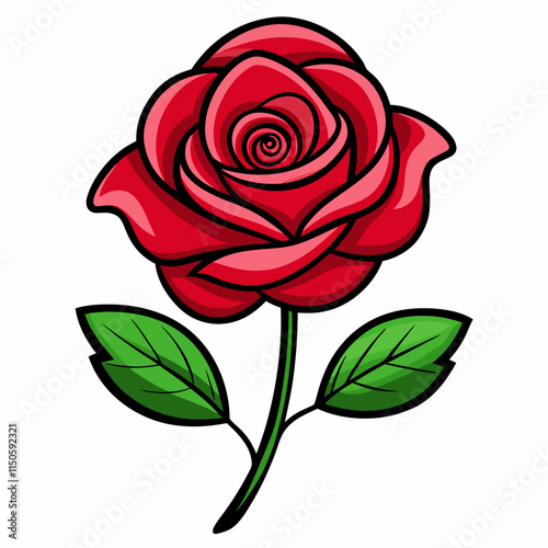 Rose 2D Vector Illustration Design