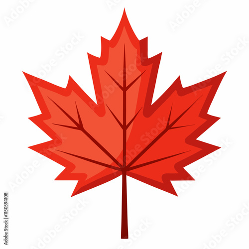 Maple Leaf 2D Vector Illustration Design