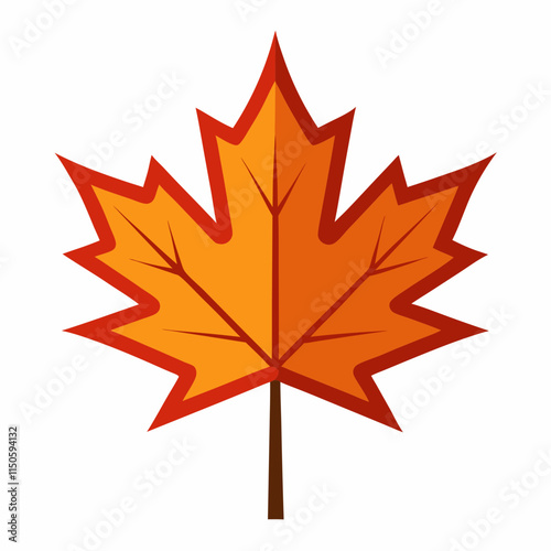 Maple Leaf 2D Vector Illustration Design
